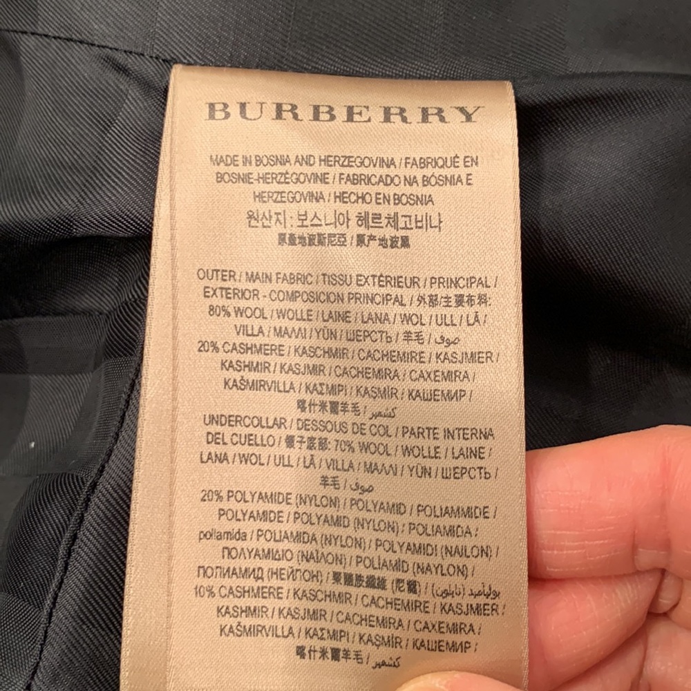 Burberry Wool & Cashmere Coat new - Picture 10 of 10